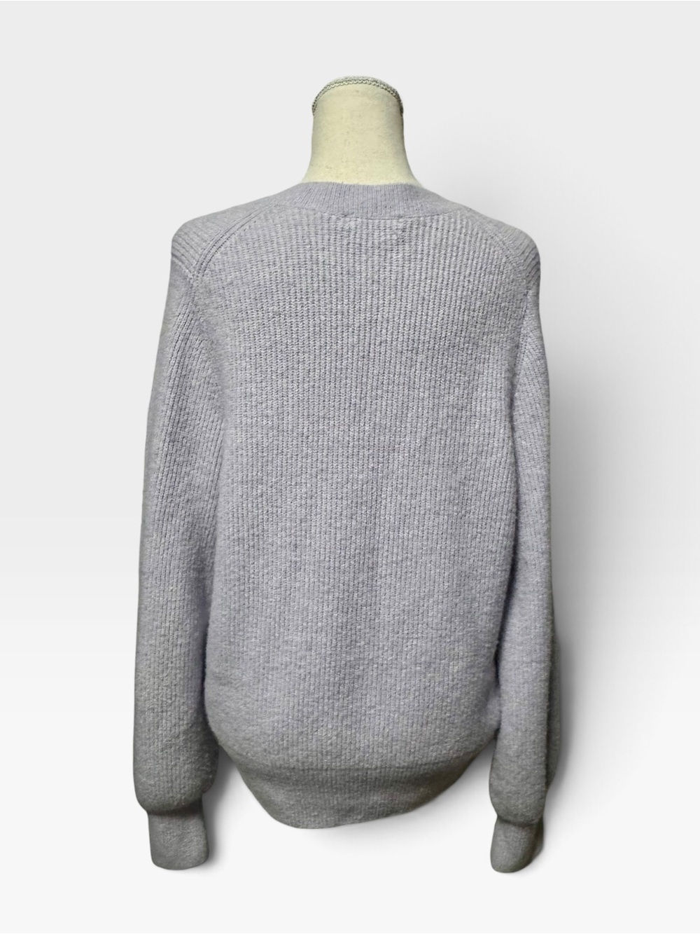 MADEWELL Women's Coziest Yarn Square Neck Pullover Knit Sweater - Lt. Purple, XL - Picture 5 of 10
